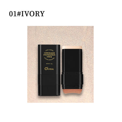 Makeup Concealer Smear-proof Makeup Liquid Foundation Powder Puff Brush Solid Foundation Cream Two-in-one English Version