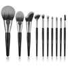 Beili Christmas Gift Makeup Brush Set Of 10, Kabuki Brushes With Synthetic Hair For Foundation, Concealer, And Eyeshadow.