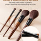 9-Piece Makeup Brush Set For Foundation Blending Eyeshadow, Professional Makeup Brush Kit With Soft Natural Wool & Vegan Synthetic Bristles, Ergonomic Wood Handle, Travel-Friendly Storage Bag