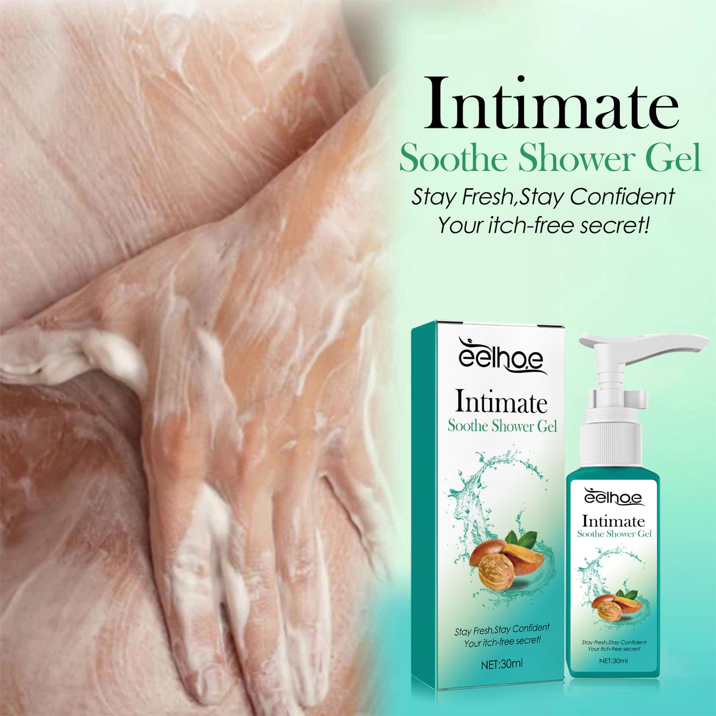 EELHOE Body Wash, Deep Cleanse Body Exfoliation Relieves Dry, Red, Itchy And Moisturizing Skin Shower Gel
